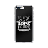 Brain Cancer Awareness Believe & Hope for a Cure iPhone Case