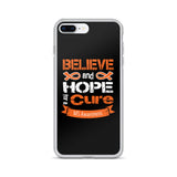 Multiple Sclerosis Awareness Believe & Hope for a Cure iPhone Case