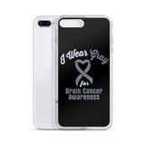 Brain Cancer Awareness I Wear Gray iPhone Case