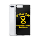 Childhood Cancer Awareness I Wear Gold iPhone Case