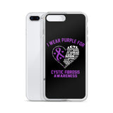 Cystic Fibrosis Awareness I Wear Purple iPhone Case - The Awareness Store