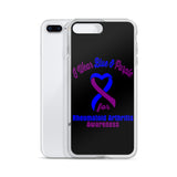 Rheumatoid Arthritis Awareness I Wear Blue & Purple iPhone Case