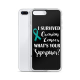Ovarian Cancer Awareness I Survived, What's Your Superpower? iPhone Case