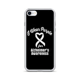 Alzheimer's Awareness I Wear Purple iPhone Case - The Awareness Store