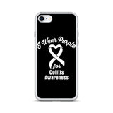 Crohn's Awareness I Wear Purple iPhone Case