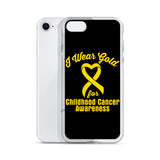 Childhood Cancer Awareness I Wear Gold iPhone Case