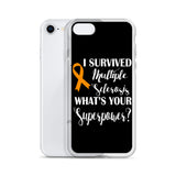Multiple Sclerosis Awareness I Survived, What's Your Superpower? iPhone Case