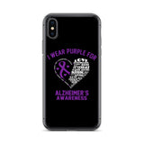 Alzheimer's Awareness I Wear Purple iPhone Case