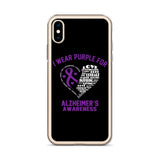 Alzheimer's Awareness I Wear Purple iPhone Case