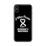 Alzheimer's Awareness I Wear Purple iPhone Case - The Awareness Store