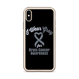 Brain Cancer Awareness I Wear Gray iPhone Case