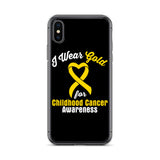 Childhood Cancer Awareness I Wear Gold iPhone Case