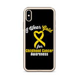 Childhood Cancer Awareness I Wear Gold iPhone Case