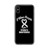 Crohn's Awareness I Wear Purple iPhone Case - The Awareness Store