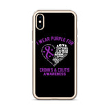 Crohn's Awareness I Wear Purple iPhone Case
