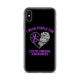 Cystic Fibrosis Awareness I Wear Purple iPhone Case - The Awareness Store