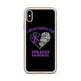 Epilepsy Awareness I Wear Purple iPhone Case - The Awareness Store