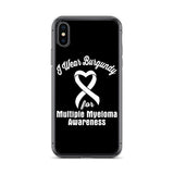 Multiple Myeloma Awareness I Wear Burgundy iPhone Case - The Awareness Store