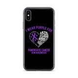 Pancreatic Cancer Awareness I Wear Purple iPhone Case
