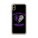 Pancreatic Cancer Awareness I Wear Purple iPhone Case