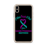 Suicide Awareness I Wear Purple & Teal iPhone Case