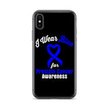 Prostate Cancer Awareness I Wear Blue iPhone Case