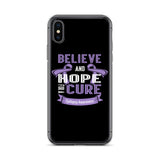 Epilepsy Awareness Believe & Hope for a Cure iPhone Case