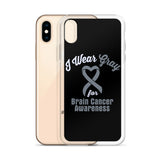 Brain Cancer Awareness I Wear Gray iPhone Case