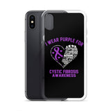 Cystic Fibrosis Awareness I Wear Purple iPhone Case - The Awareness Store