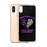 Cystic Fibrosis Awareness I Wear Purple iPhone Case - The Awareness Store