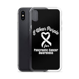 Pancreatic Cancer Awareness I Wear Purple iPhone Case - The Awareness Store