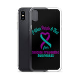 Suicide Awareness I Wear Purple & Teal iPhone Case