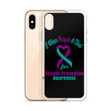 Suicide Awareness I Wear Purple & Teal iPhone Case