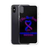 Rheumatoid Arthritis Awareness I Wear Blue & Purple iPhone Case