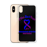 Rheumatoid Arthritis Awareness I Wear Blue & Purple iPhone Case