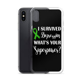 Depression Awareness I Survived, What's Your Superpower? iPhone Case - The Awareness Store