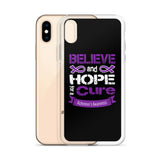 Alzheimer's Awareness Believe & Hope for a Cure iPhone Case