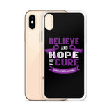 Crohn's Awareness Believe & Hope for a Cure iPhone Case