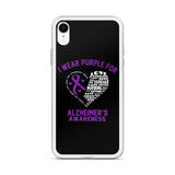 Alzheimer's Awareness I Wear Purple iPhone Case