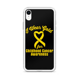 Childhood Cancer Awareness I Wear Gold iPhone Case