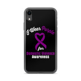 Domestic Violence Awareness I Wear Purple iPhone Case