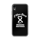 Melanoma Awareness I Wear Black iPhone Case