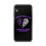 Pancreatic Cancer Awareness I Wear Purple iPhone Case