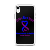 Rheumatoid Arthritis Awareness I Wear Blue & Purple iPhone Case