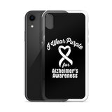 Alzheimer's Awareness I Wear Purple iPhone Case - The Awareness Store