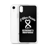 Alzheimer's Awareness I Wear Purple iPhone Case - The Awareness Store