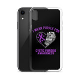 Cystic Fibrosis Awareness I Wear Purple iPhone Case - The Awareness Store
