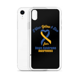 Down Syndrome Awareness I Wear Yellow & Blue iPhone Case