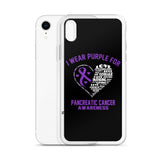 Pancreatic Cancer Awareness I Wear Purple iPhone Case