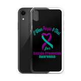 Suicide Awareness I Wear Purple & Teal iPhone Case